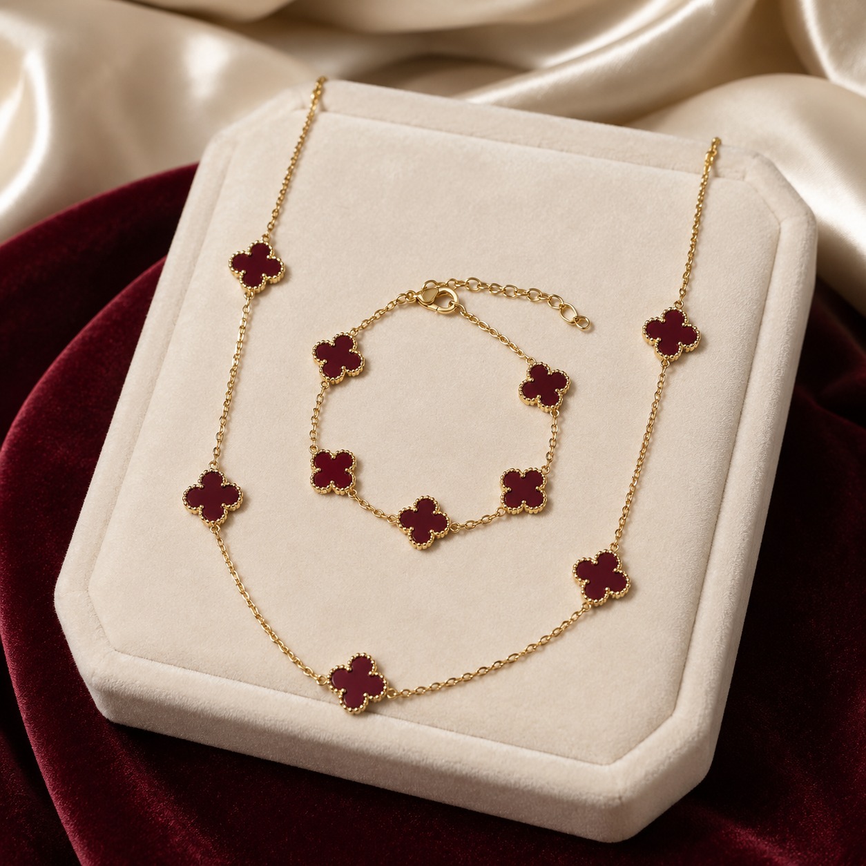 Bordeaux Clover Set
