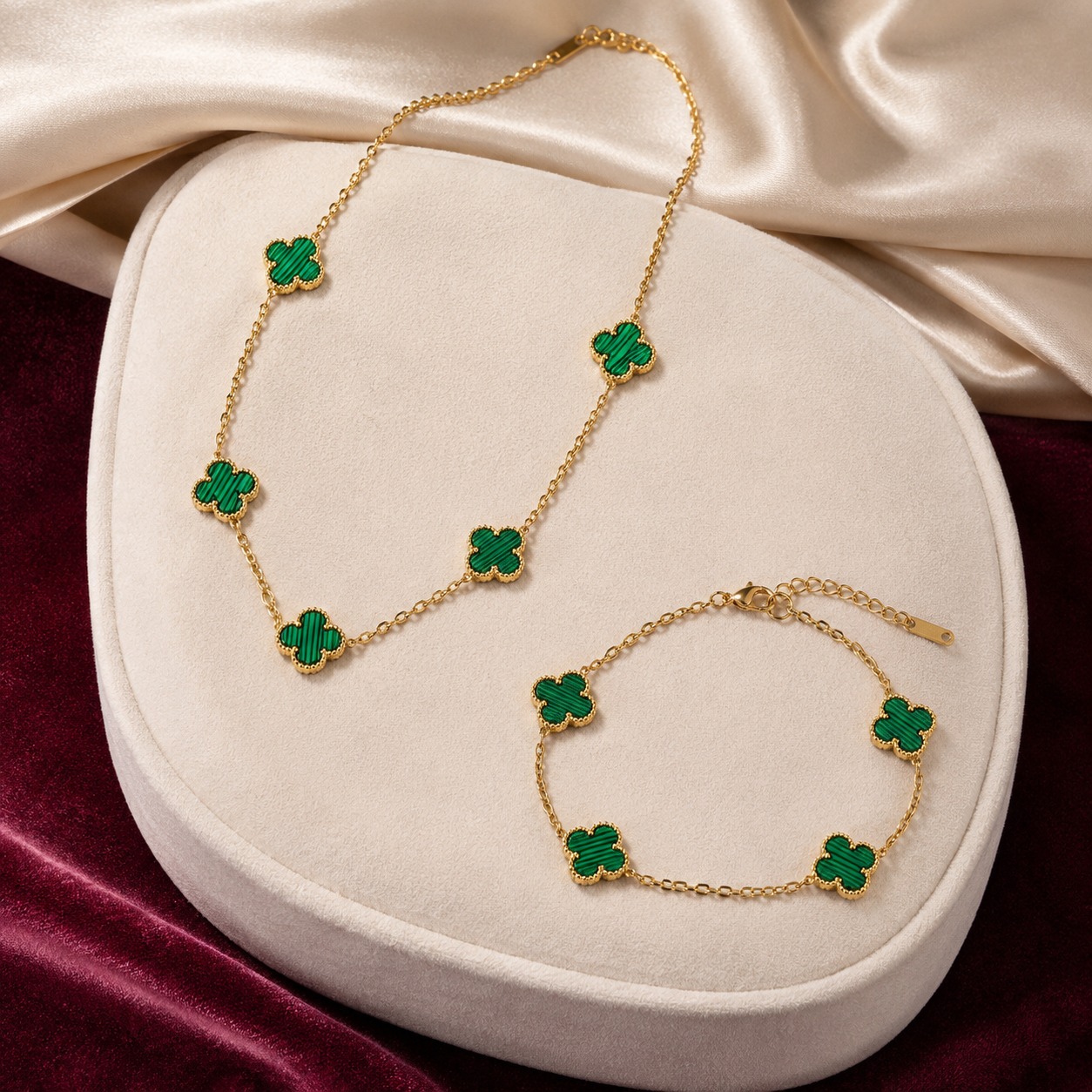 Emerald Clover Set
