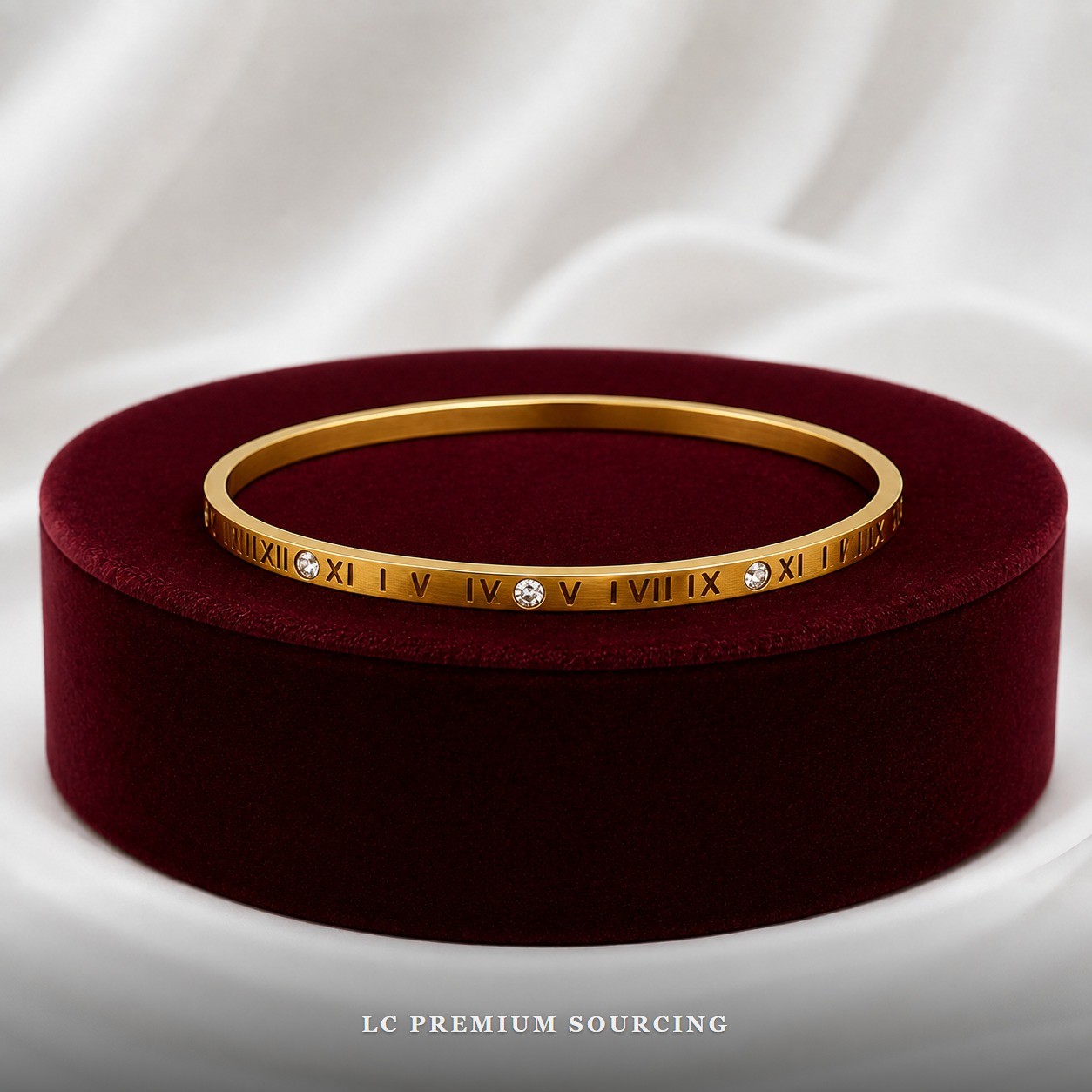 Etched Script Bangle