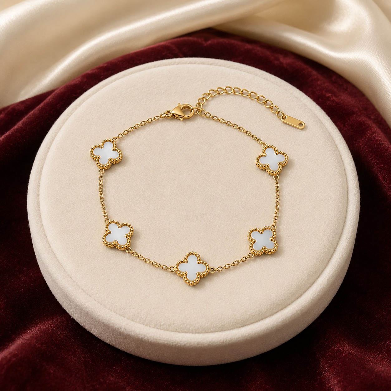 Ivory Clover Bracelet