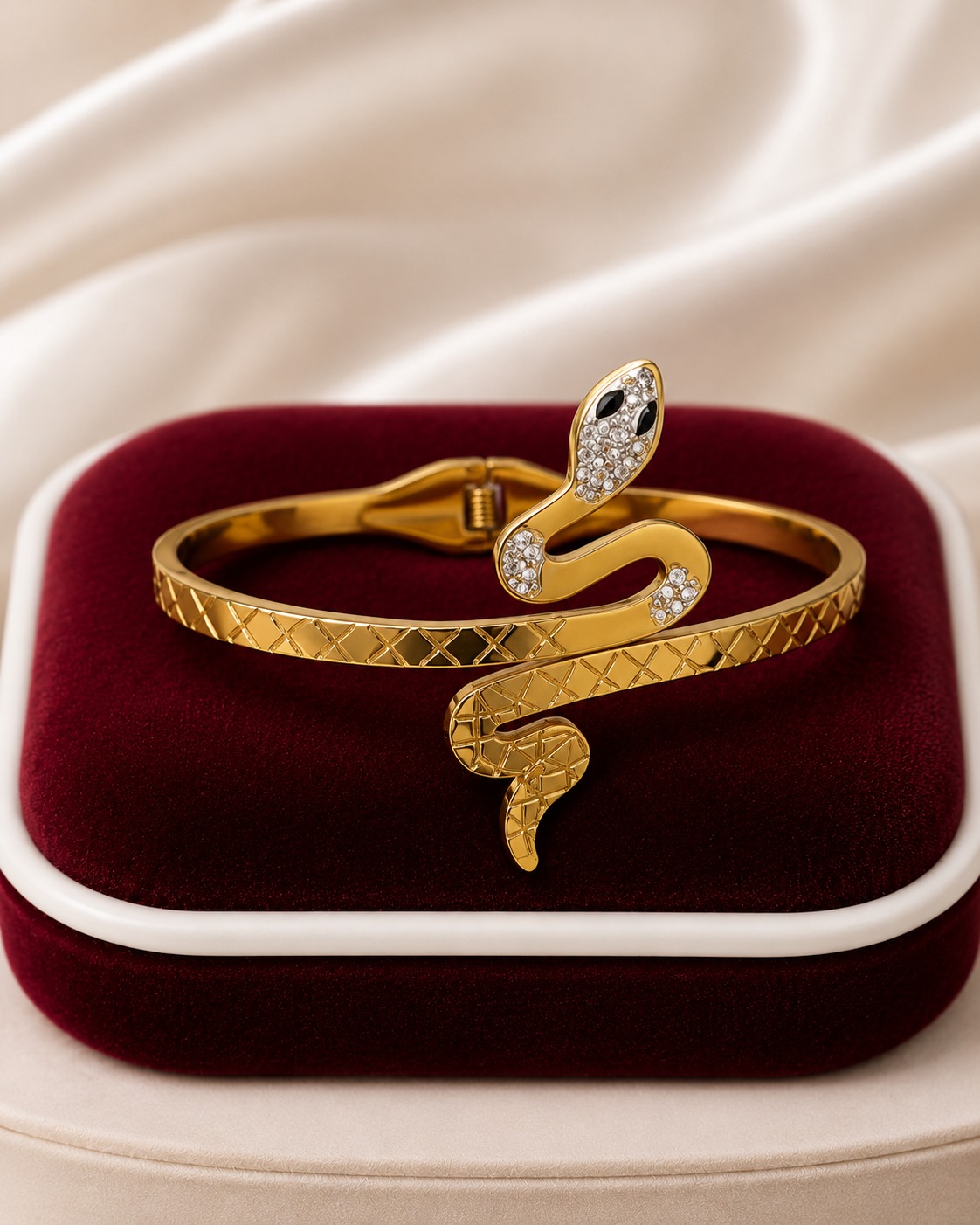 Jewelled Serpent Bangle