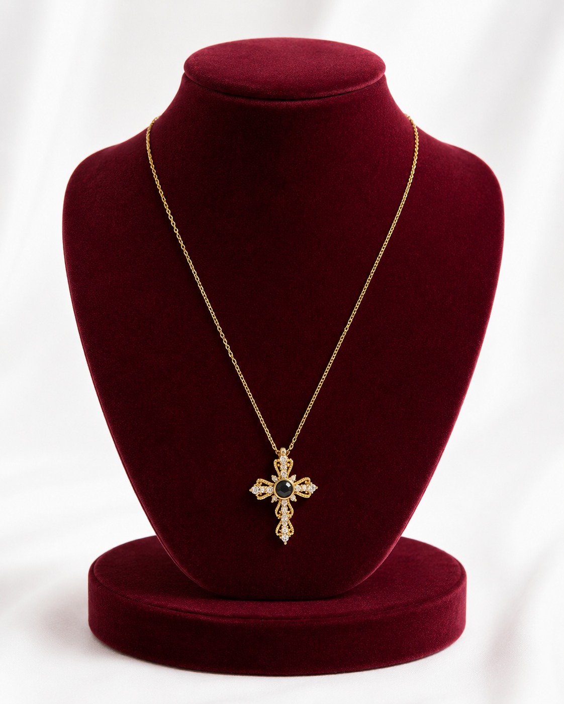 Lattice Cross Necklace