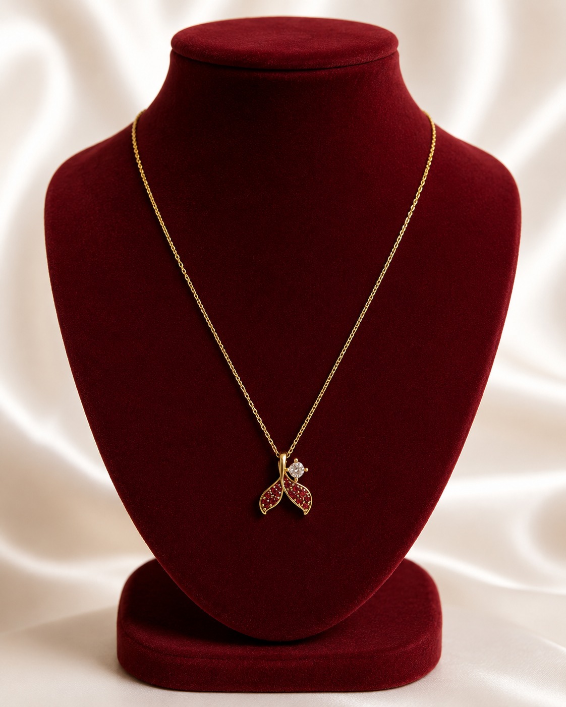 Ribbon Charm Necklace