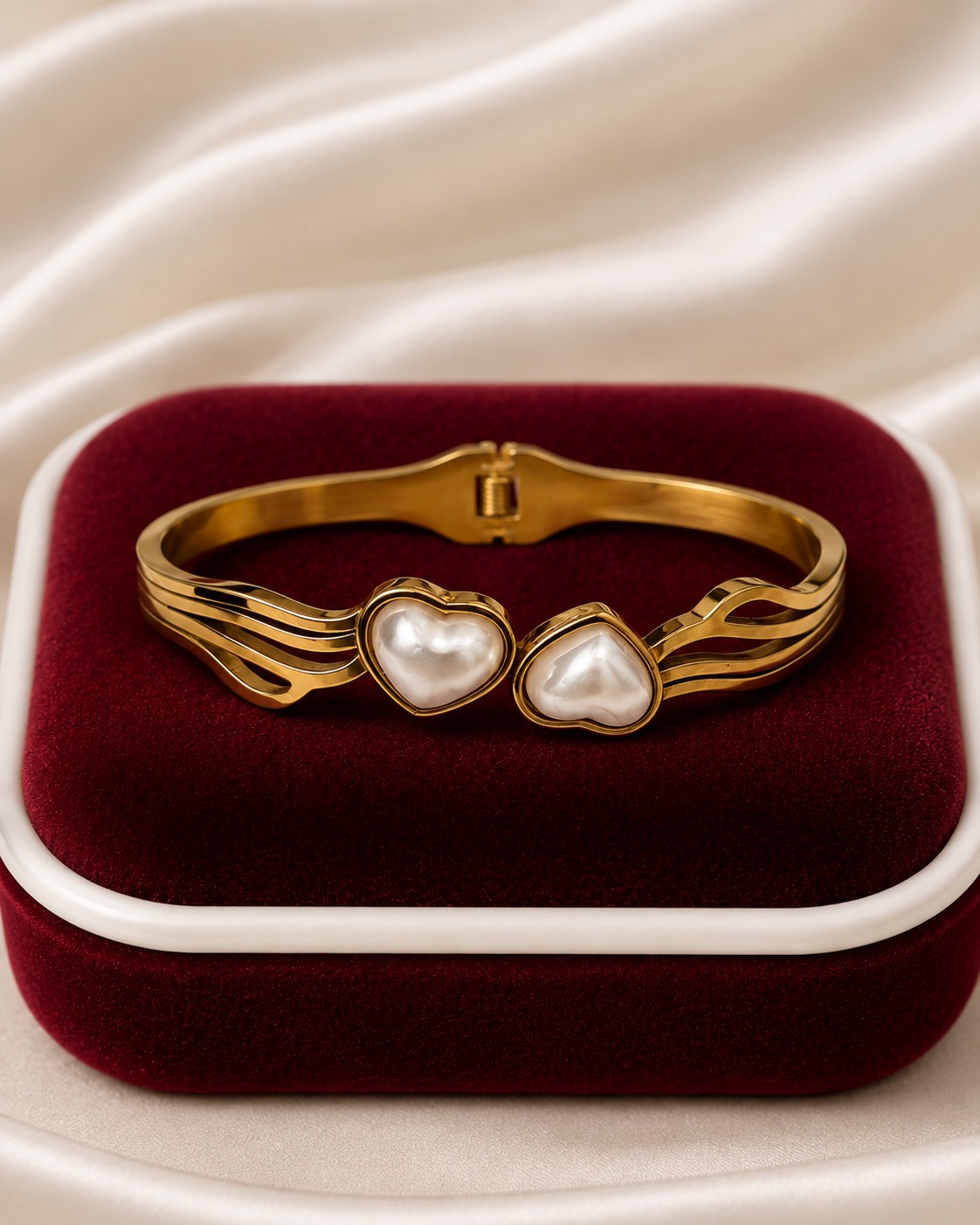 Twin Heart Bangle