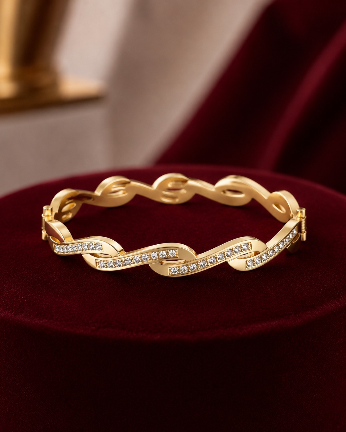 Twisted Crystal Bangle